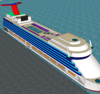 概念巡航船舶SU模型下载_sketchup草图大师SKP模型