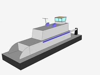 简易游艇面板SU模型下载_sketchup草图大师SKP模型