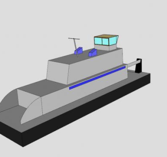 简易游艇面板SU模型下载_sketchup草图大师SKP模型