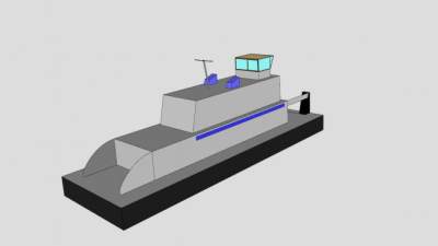 简易游艇面板SU模型下载_sketchup草图大师SKP模型