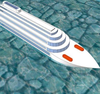 豪华邮轮SU模型下载_sketchup草图大师SKP模型