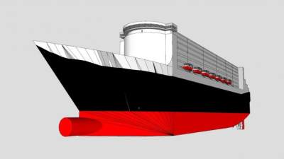 玛丽女王二号邮轮SU模型下载_sketchup草图大师SKP模型