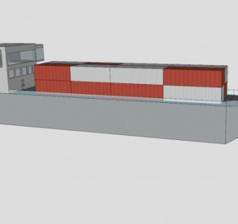 简易货船SU模型下载_sketchup草图大师SKP模型