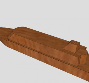 小型木船SU模型下载_sketchup草图大师SKP模型