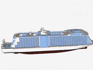 海洋邮轮SU模型下载_sketchup草图大师SKP模型