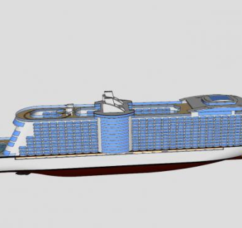 海洋邮轮SU模型下载_sketchup草图大师SKP模型
