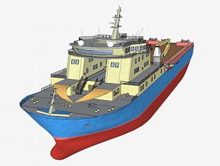 大型商用货船SU模型下载_sketchup草图大师SKP模型