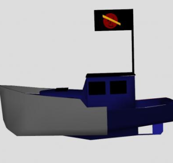 海盗船游艇SU模型下载_sketchup草图大师SKP模型