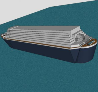 豪华邮轮船架SU模型下载_sketchup草图大师SKP模型