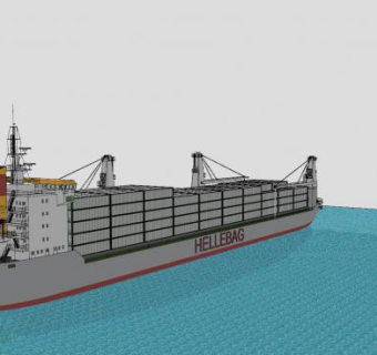货柜运输船SU模型下载_sketchup草图大师SKP模型