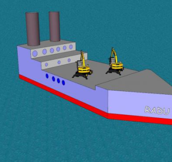 海上作业轮船SU模型下载_sketchup草图大师SKP模型