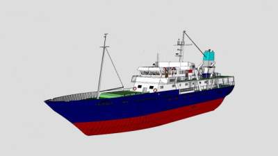 泰国货轮SU模型下载_sketchup草图大师SKP模型