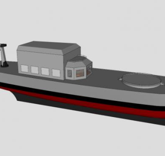 现代船舶SU模型下载_sketchup草图大师SKP模型