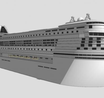 巨型豪华邮轮SU模型下载_sketchup草图大师SKP模型