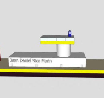 简易集装箱船SU模型下载_sketchup草图大师SKP模型