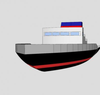 渔船船舶SU模型下载_sketchup草图大师SKP模型