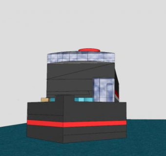 简易出行游艇SU模型下载_sketchup草图大师SKP模型