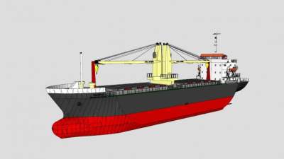 普通滚装货船SU模型下载_sketchup草图大师SKP模型