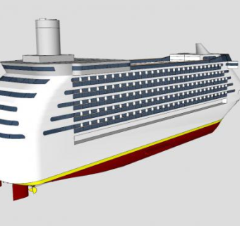 豪华游轮SU模型下载_sketchup草图大师SKP模型