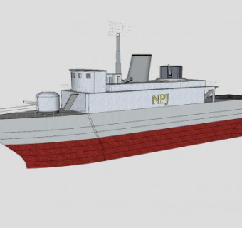 NRJ侦查船舶SU模型下载_sketchup草图大师SKP模型