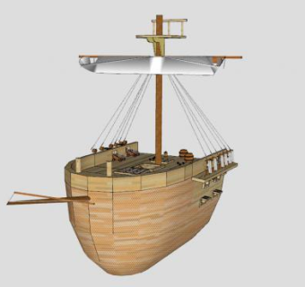 帆船船舱内部构造SU模型下载_sketchup草图大师SKP模型