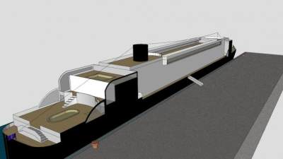 丘纳德号邮轮SU模型下载_sketchup草图大师SKP模型