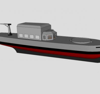 现代作业船舶SU模型下载_sketchup草图大师SKP模型