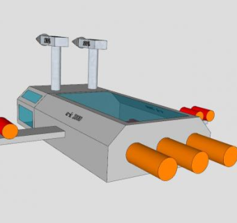 太空船SU模型下载_sketchup草图大师SKP模型