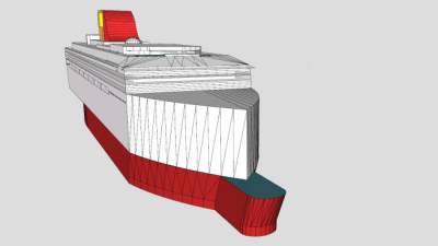 游船船舶SU模型下载_sketchup草图大师SKP模型