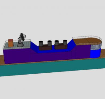 海洋研究船SU模型下载_sketchup草图大师SKP模型