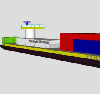物流货船SU模型下载_sketchup草图大师SKP模型