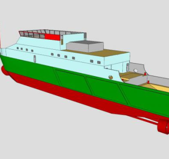 海难救助船SU模型下载_sketchup草图大师SKP模型