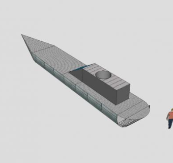 高速船舶SU模型下载_sketchup草图大师SKP模型