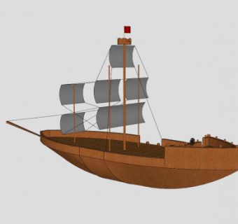 海盗远洋帆船SU模型下载_sketchup草图大师SKP模型