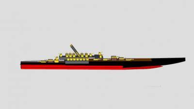 海上炮舰SU模型下载_sketchup草图大师SKP模型