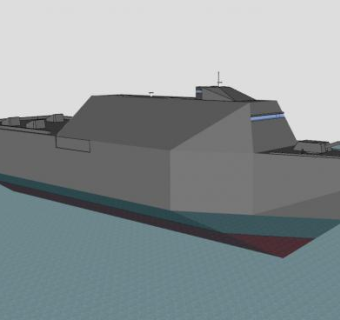 驱逐舰艇SU模型下载_sketchup草图大师SKP模型
