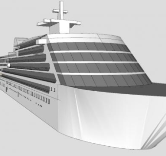 邮轮SU模型下载_sketchup草图大师SKP模型
