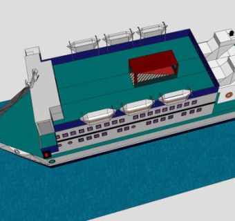 渡轮SU模型下载_sketchup草图大师SKP模型