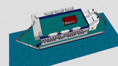渡轮SU模型下载_sketchup草图大师SKP模型