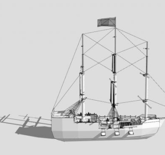 现代帆船SU模型下载_sketchup草图大师SKP模型