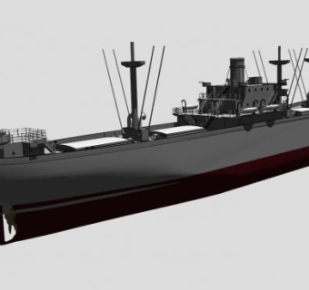 滚装船船舶SU模型下载_sketchup草图大师SKP模型