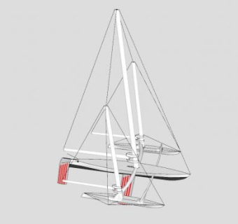现代风帆船SU模型下载_sketchup草图大师SKP模型
