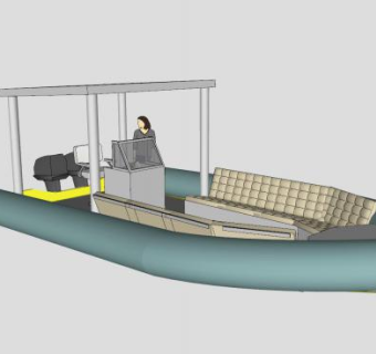 遮阳汽艇SU模型下载_sketchup草图大师SKP模型