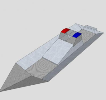 简易快艇模架SU模型下载_sketchup草图大师SKP模型