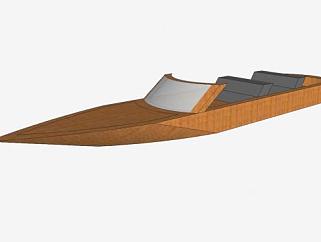 木质滑行艇SU模型下载_sketchup草图大师SKP模型