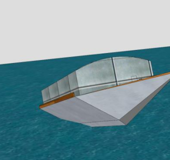 滑行快艇SU模型下载_sketchup草图大师SKP模型