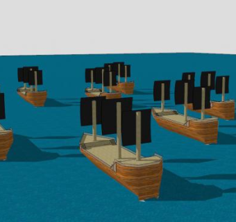 帆船舰队SU模型下载_sketchup草图大师SKP模型