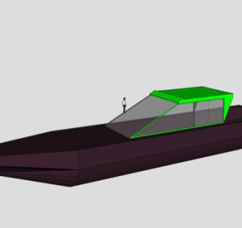 休闲汽艇SU模型下载_sketchup草图大师SKP模型
