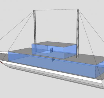 简易船艇SU模型下载_sketchup草图大师SKP模型