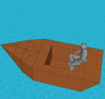 独木舟SU模型下载_sketchup草图大师SKP模型